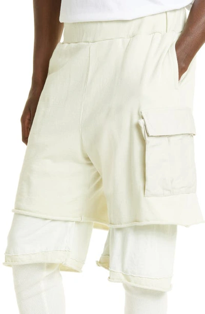 Shop Undercover Layered Knit Pants In Ivory