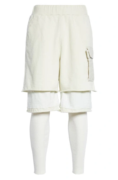 Shop Undercover Layered Knit Pants In Ivory