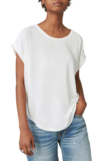 Shop Lucky Brand Sandwash Dolman T-shirt In Bright White