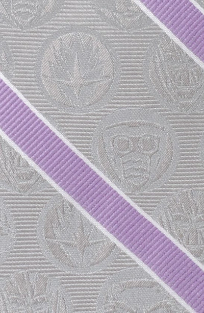 Shop Cufflinks, Inc Guardians Of The Galaxy Stripe Jacquard Silk Tie In Gray