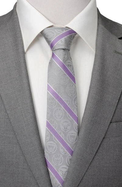Cufflinks, Inc Guardians Of The Galaxy Stripe Jacquard Silk Tie In Gray