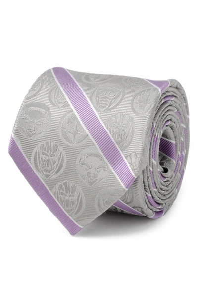 Shop Cufflinks, Inc Guardians Of The Galaxy Stripe Jacquard Silk Tie In Gray