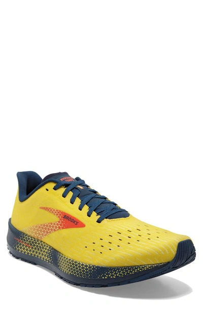 Shop Brooks Hyperion Tempo Running Shoe In Maize/ Titan/ Cherry Tomato