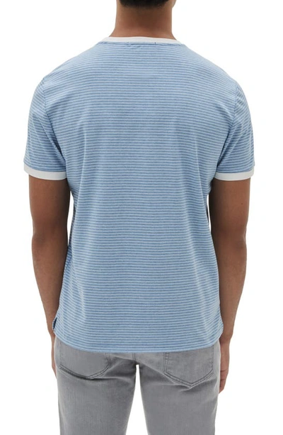 Shop Robert Barakett Reznik Stripe Ringer T-shirt In Blue