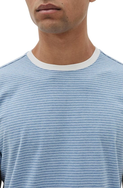 Shop Robert Barakett Reznik Stripe Ringer T-shirt In Blue