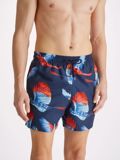 Shop Derek Rose Men's Swim Shorts Maui 54 Navy
