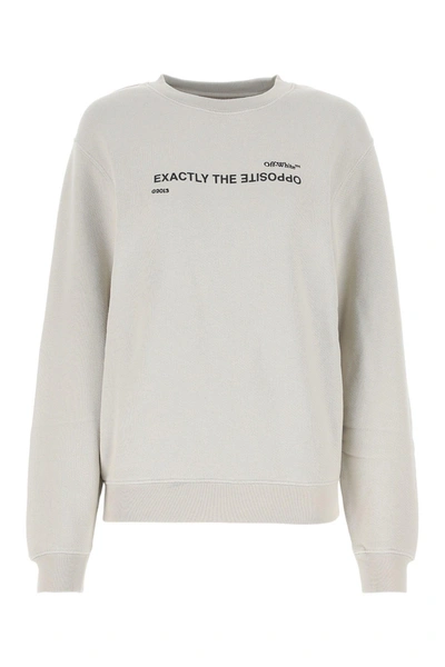 Shop Off-white Sand Cotton Sweatshirt In Grey