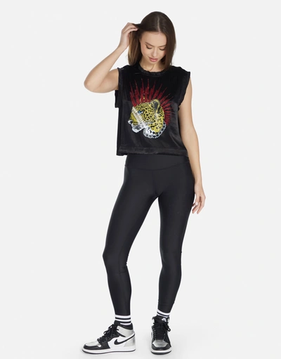Lauren Moshi Linette Punk Leopard In Black