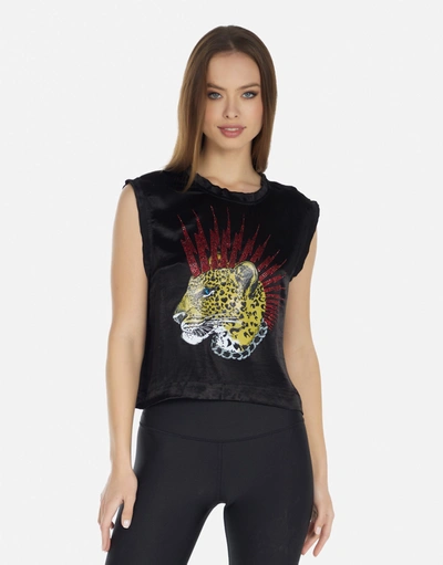 Lauren Moshi Linette Punk Leopard In Black