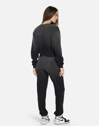 Lauren Moshi Spalding Punk Leopard In Jet Black Ombre