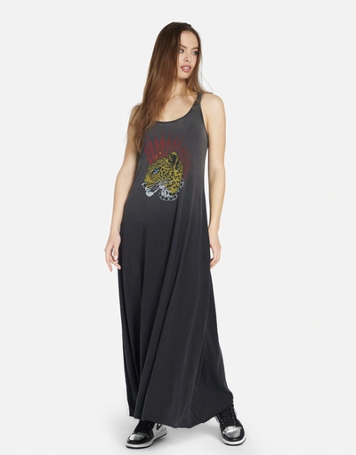 Lauren Moshi Zinnia Punk Leopard In Jet Black Ombre