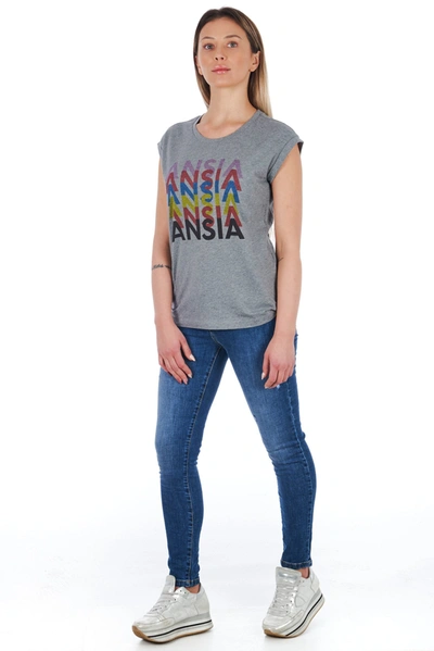 Shop Frankie Morello Gray Cotton Tops &amp; Women's T-shirt