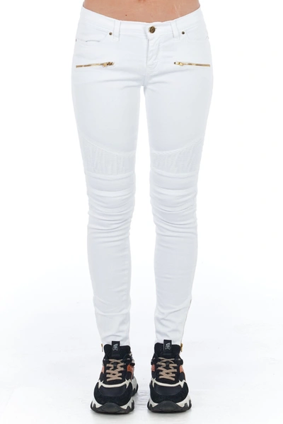 Shop Frankie Morello White Cotton Jeans &amp; Women's Pant