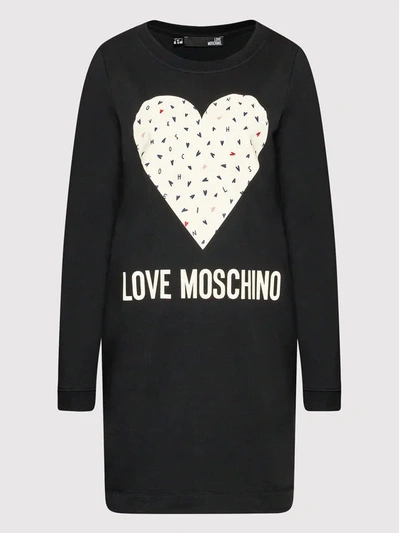 Shop Love Moschino Black Cotton Women's Dress