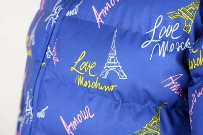 Shop Love Moschino Blue Polyester Jackets &amp; Women's Coat