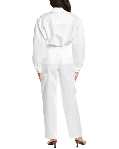 Shop Iro Touza Linen-blend Jumpsuit In White