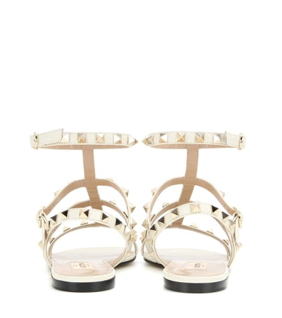 Rockstud leather sandals