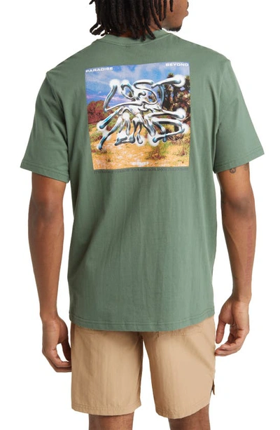 Shop Coney Island Picnic Organic Cotton Graphic T-shirt In Basil