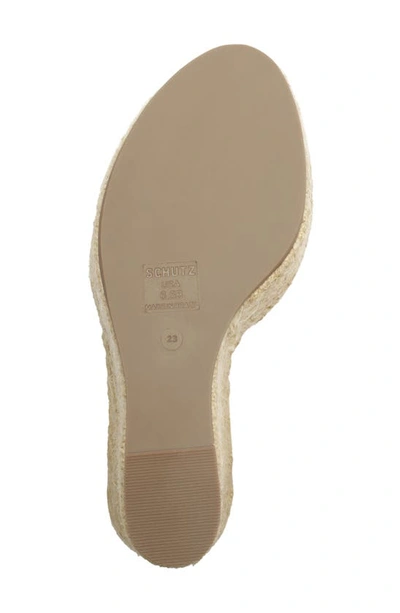 Shop Schutz Alexandra Espadrille Platform Wedge Sandal In Pearl