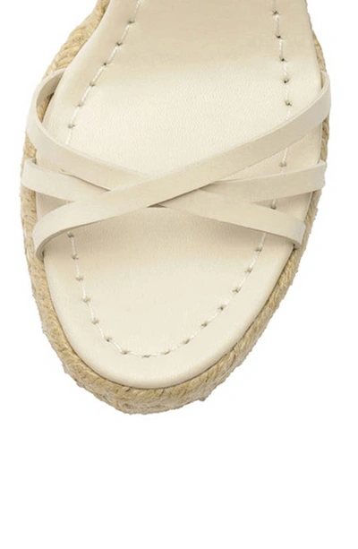 Shop Schutz Alexandra Espadrille Platform Wedge Sandal In Pearl