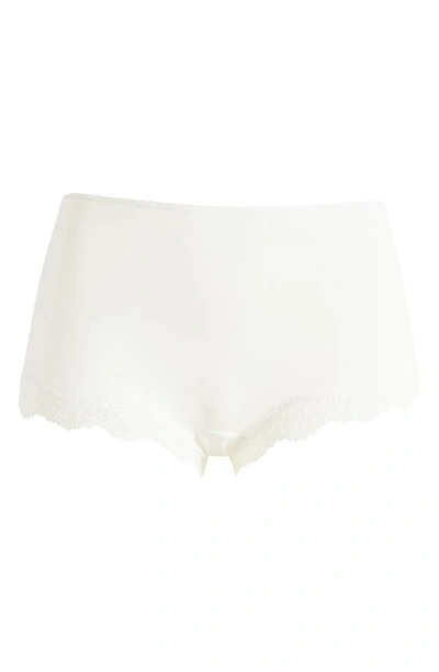 Shop Skims Fits Everybody Lace Trim Boyshorts In Marble