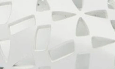 Shop Manolo Blahnik Gelista Perforated Flat In White Geometric