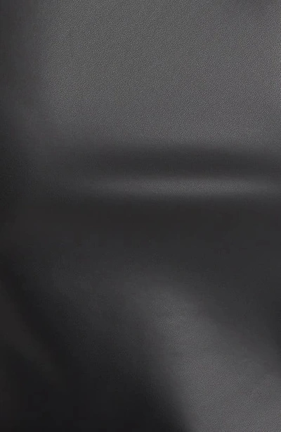 Shop Azalea Wang Pleated Side Faux Leather Dress In Black