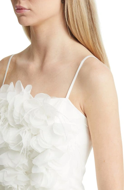 Azalea Wang Feather Bodice Minidress In White