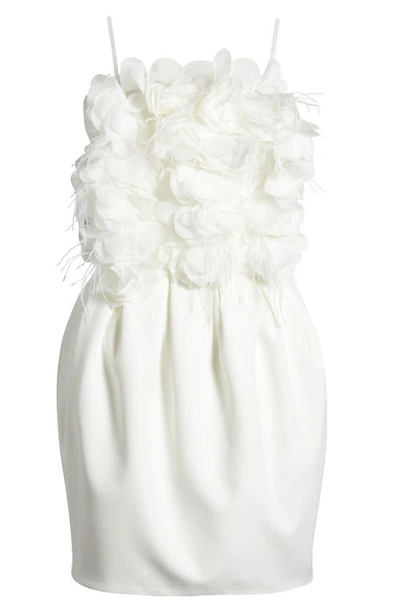 Shop Azalea Wang Feather Bodice Minidress In White