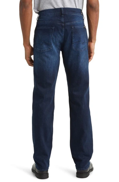 Shop 7 For All Mankind The Straight Squiggle Straight Leg Jeans In Dark Blue