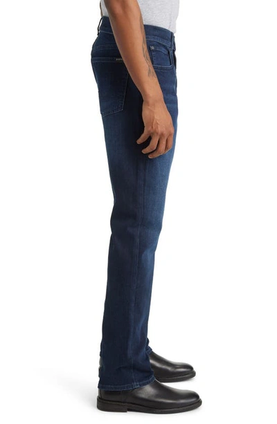7 For All Mankind Straight Fit Jeans In Dark Blue In Dark Blue
