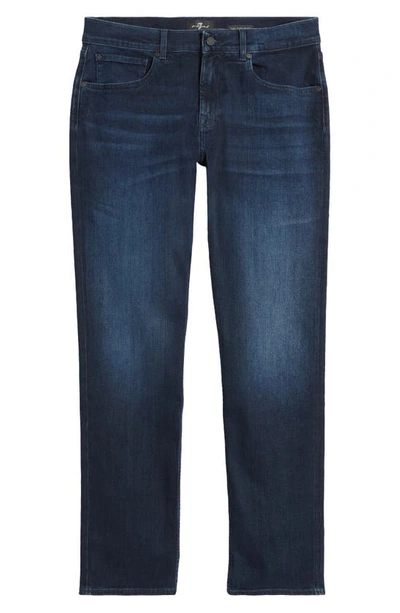 7 For All Mankind Straight Fit Jeans In Dark Blue In Dark Blue