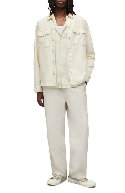 Shop Allsaints Spotter Button-up Shirt Jacket In Coconut White