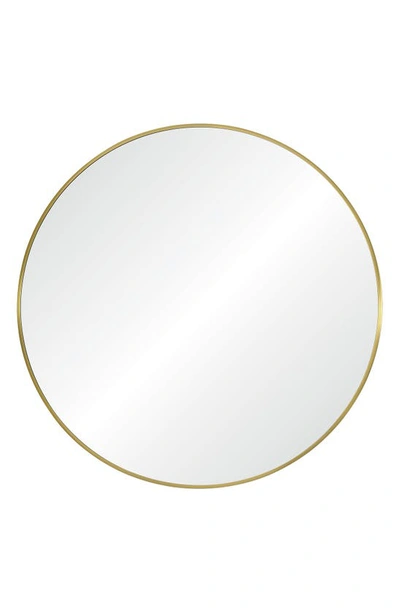 Shop Renwil Parga Round Mirror In Satin Brass