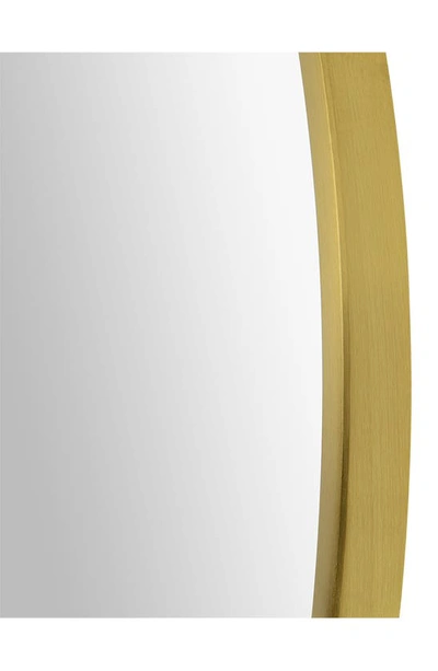 Shop Renwil Parga Round Mirror In Satin Brass