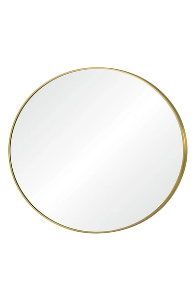 Shop Renwil Parga Round Mirror In Satin Brass