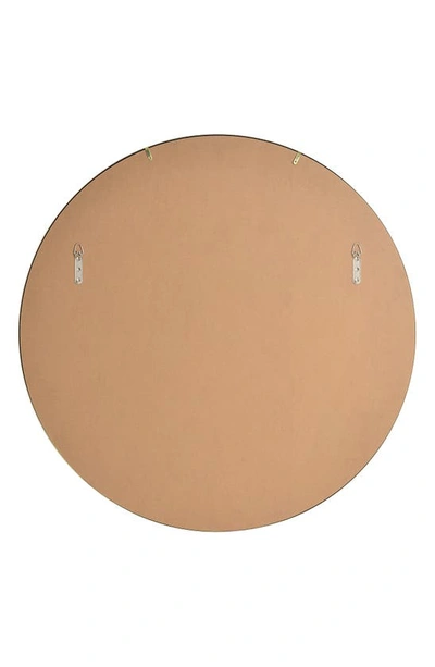 Shop Renwil Parga Round Mirror In Satin Brass