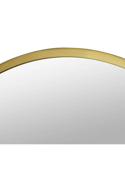 Shop Renwil Parga Round Mirror In Satin Brass