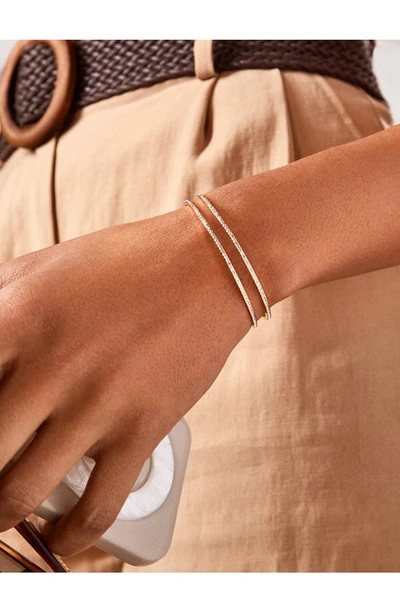 Baublebar Pave Double Cuff Bracelet In Clear