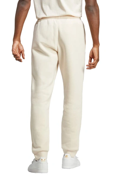 Shop Adidas Originals Trefoil Slim Fit Cotton Blend Sweatpants In Wonder White