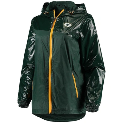 Shop G-iii 4her By Carl Banks Green Green Bay Packers Double-coverage Full-zip Hoodie Jacket
