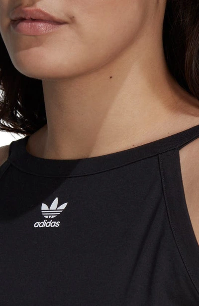Shop Adidas Originals Lifestyle 3-stripes Body-con Tank Dress In Black