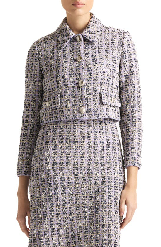 Tweed Knit Cropped Jacket