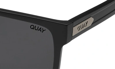 Shop Quay Thrill Ride 63mm Polarized Square Sunglasses In Black/ Black Polarized