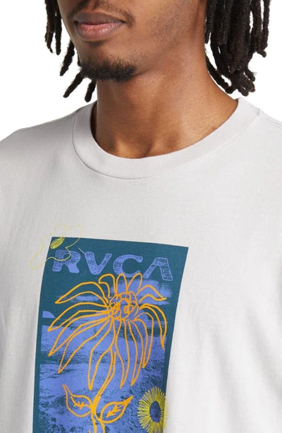 Shop Rvca Atomic Jam Cotton Graphic T-shirt In Fog