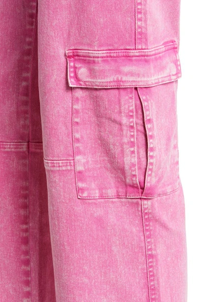 Shop Afrm Maude Wide Leg Cargo Pants In Raspberry Rose