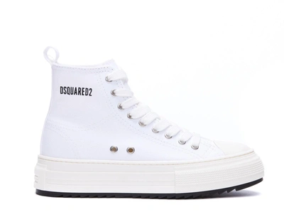 Dsquared2 Platform-sole High-top Sneakers In White