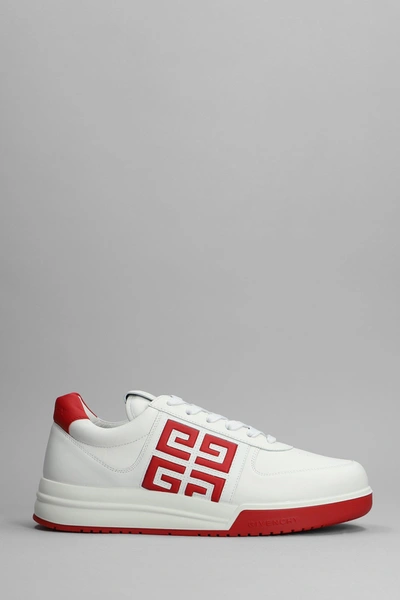 Shop Givenchy G4 Low Sneakers In White Leather