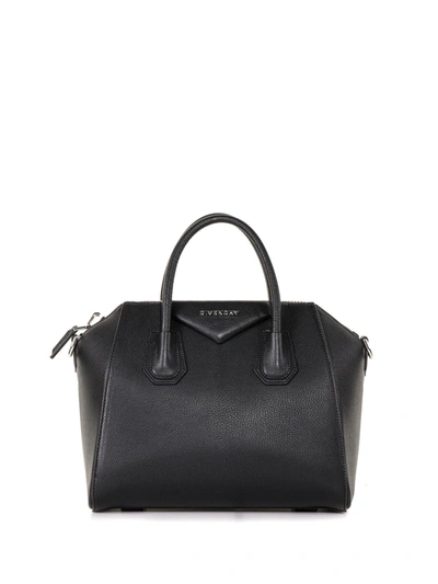 Shop Givenchy Small Antigona Bag With Shoulder Strap In Black