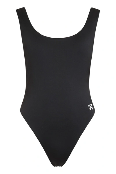 Shop Off-white One-piece Swimsuit With Logo In Nero